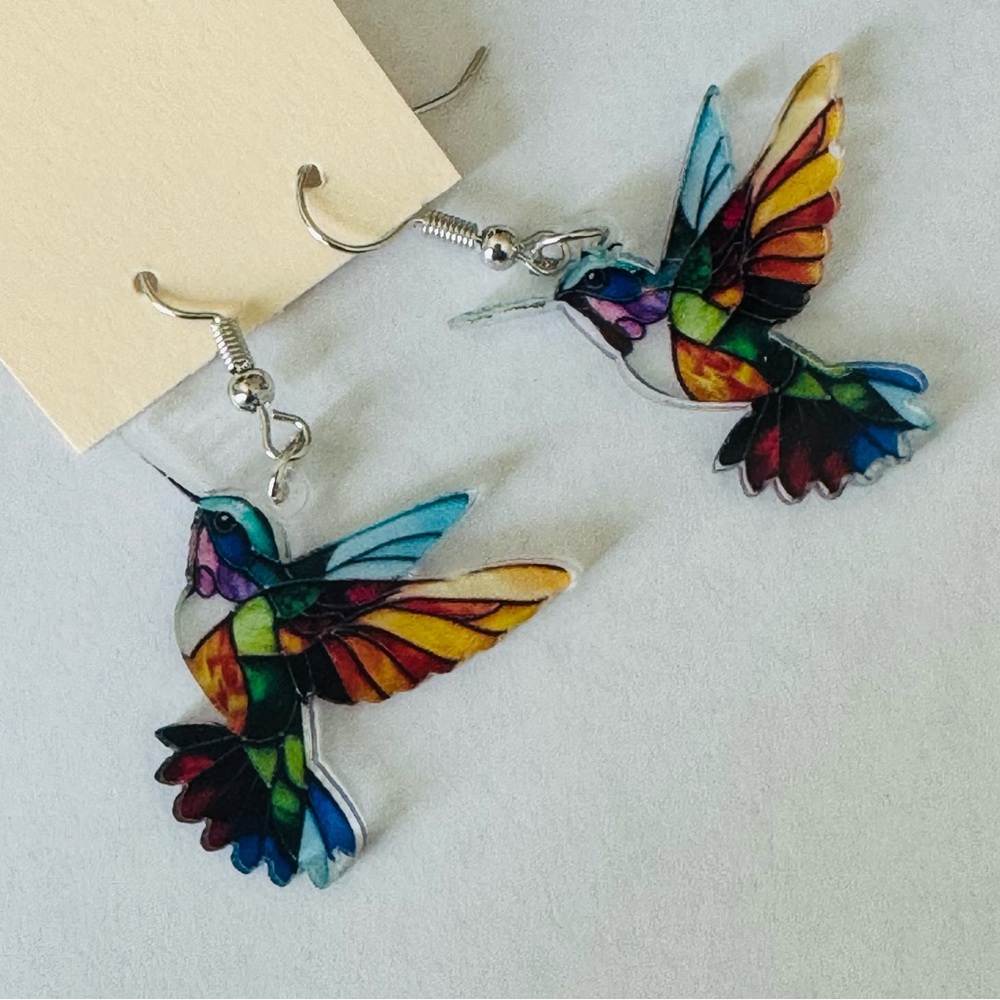 Colorful Hummingbird Earrings